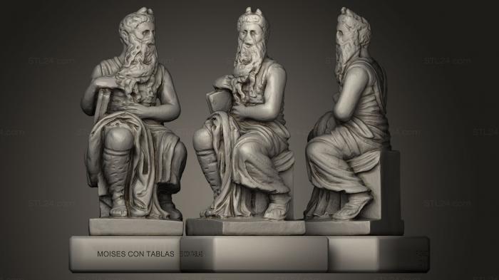 Статуи античные и исторические (Муасс с досками, STKA_0437) 3D модель для ЧПУ станка